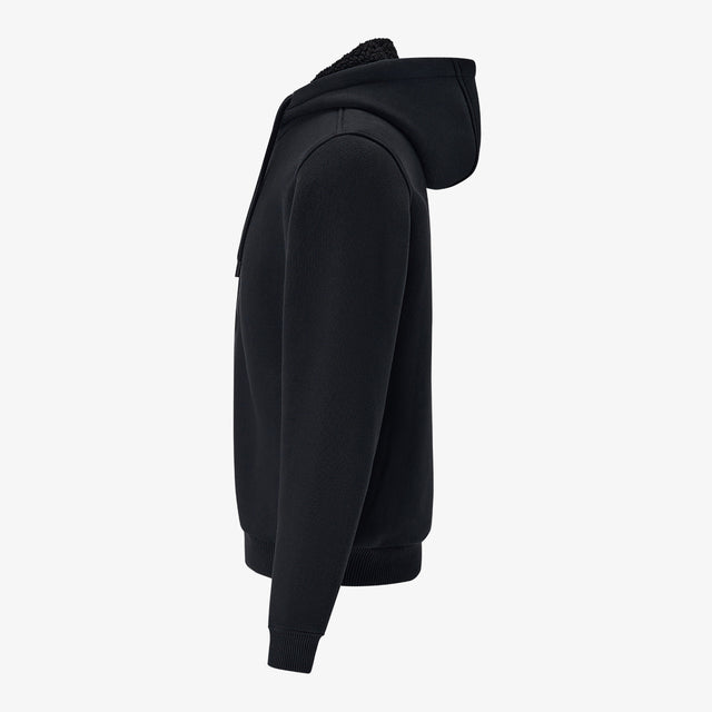 Core Sherpa à fermeture éclair intégrale noir personnalisable – Impression DTF & Broderie