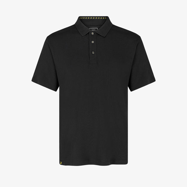 Kasai Polo Hommes noir personnalisable – Impression DTF & Broderie