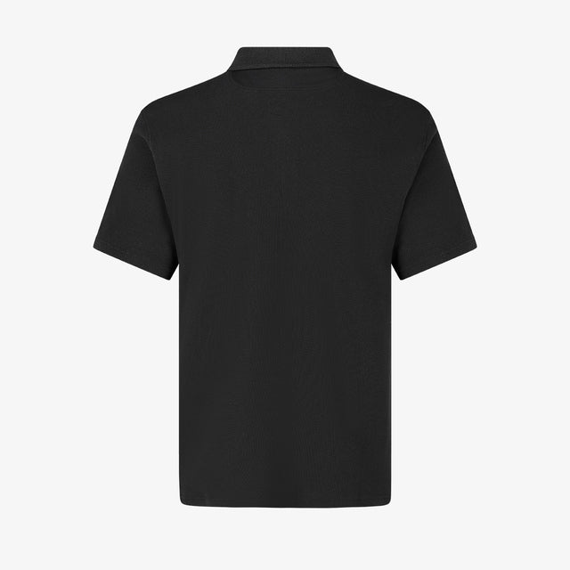 Kasai Polo Hommes noir personnalisable – Impression DTF & Broderie