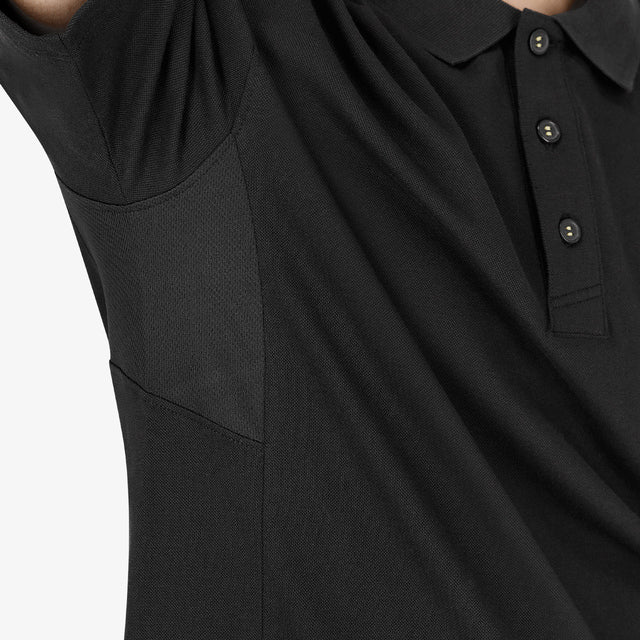 Kasai Polo Hommes noir personnalisable – Impression DTF & Broderie