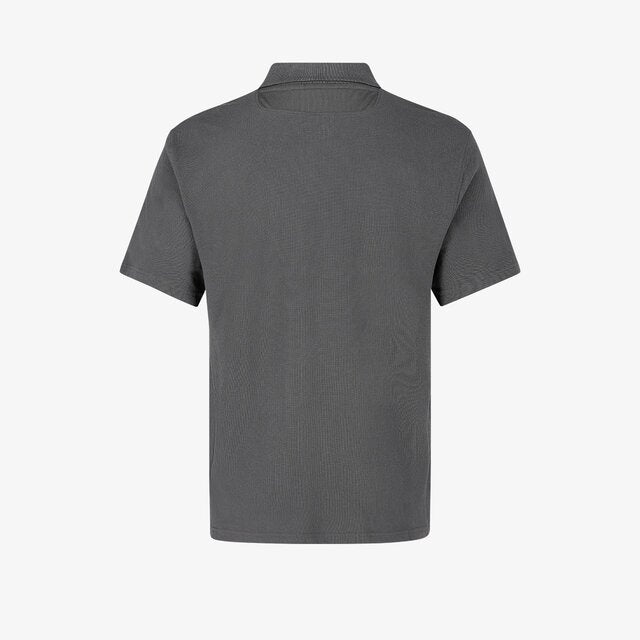 Kasai Polo Hommes gris foncé personnalisable – Impression DTF & Broderie