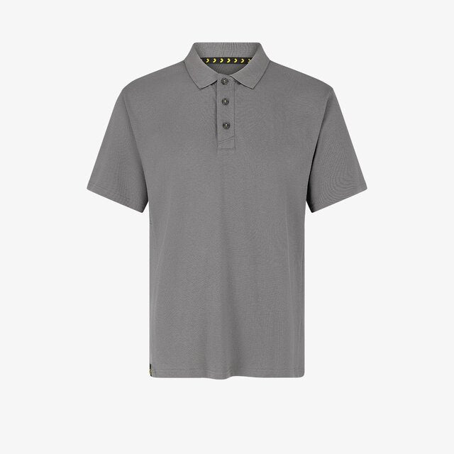 Kasai Polo Hommes gris personnalisable – Impression DTF & Broderie