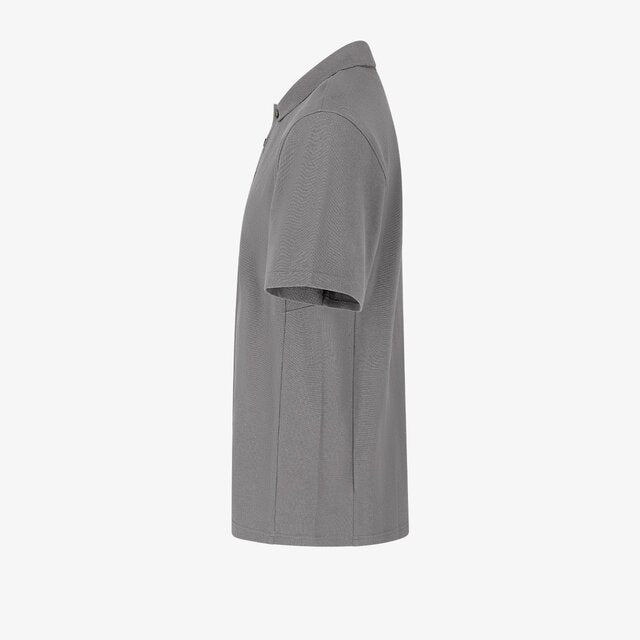 Kasai Polo Hommes gris personnalisable – Impression DTF & Broderie