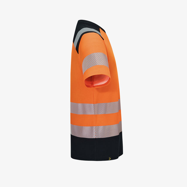 T-shirt Scuti en coton Orange haute visibilité personnalisable – Impression DTF & Broderie