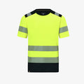 T-shirt Scuti en coton jaune haute visibilité personnalisable – Impression DTF & Broderie