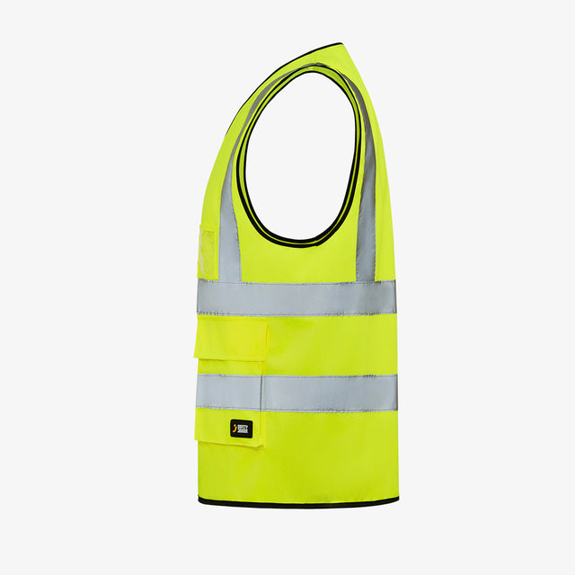 Gilet SCUTI HiVis Jaune personnalisable – Impression DTF