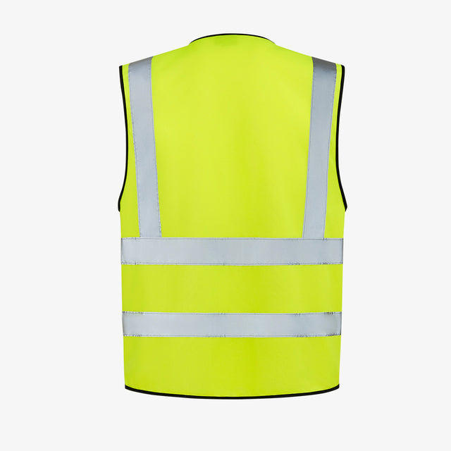 Gilet SCUTI HiVis Jaune personnalisable – Impression DTF