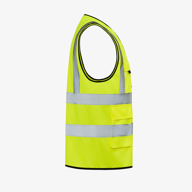Gilet SCUTI HiVis Jaune personnalisable – Impression DTF